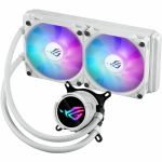 ASUS ROG Strix LC III 240 ARGB White Edition AIO CPU liquid cooler with 360deg rotatable water block Asetek new Gen7 v2 pump