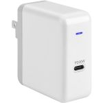 4XEM USB-C 30W Wall Charger - 1 Pack - 30 W - 120 V AC  230 V AC Input - 3.6 V DC/3 A  12 V DC  5 V DC  9 V DC  15 V DC  20 V DC Output - White