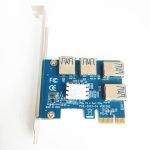 PCIe 1 to 4 PCI-Express 16X Slots Riser Cardto External 4 PCI-e USB 3.0 Adapter Multiplier Card