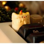 Christmas Cute Candle Keycap White