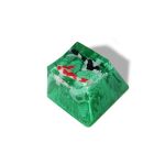 Koi Fish Backlit Resin Artisan Keycap 1U forCherry MX Mechanical Keyboard Green