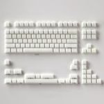 Marble Themed 114 Keys Double Shot PBT Keycaps Set  Milk White Translucent