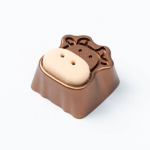 Keychron AT-14 Cute Cows Aluminum Alloy Artisan Keycap 1u Brown