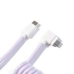 Keychron Cab-27 Coiled Aviator CableAngled Light Purple