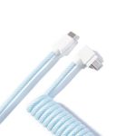 Keychron Cab-29 Coiled Aviator CableAngled Light Blue