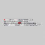 Keychron PBT-64 Low Profile LSA Dye-Sub PBT Full Set Keycap Set Light Gray and White Version B