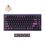 Keychron Q1M-V1 Q1 Max QMK/VIA Wireless Custom Mechanical KeyboardFully Assembled Knob Purple Gateron Jupiter Red Switches