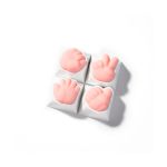 Keychron RT-7 Rock Paper Scissors And Thumbs-Up Artisan Keycap 1u Pink & White