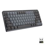 Logitech 920-010551 MX Mechanical Mini Compact Wireless Mechanical Clicky Switch Keyboard with BOLT Receiver Graphite