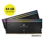 Corsair CMP64GX5M2B6000C30 DOMINATOR TITANIUM 64GB2x32GB DDR5 Memory Kit 6000MT/s 30-36-36-76 Std PMIC XMP 3.0 RGB LED 1.4V Black