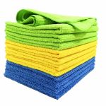 12-PK Microfiber Clean Cloths 4x Blue 4x Yellow4x Green