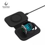 15W 3 in 1 Magnetic Folding Wireless Charger Black