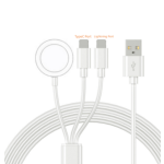 3-in-1 USB A Watch Charging Cable 3ft White