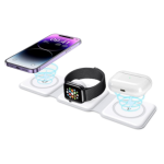 3-in-1 Foldable Magnetic Wireless Charger Pad Whit