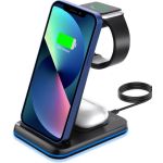 3-in-1 Wireless 15W Charging Stand Black