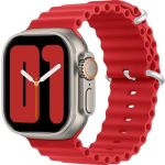 Ocean Silicone Band for Apple Watch 38/40/41mm Red