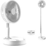 Foldable USB Fan 180 degree White