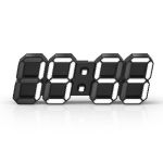 EDUP EH-LEDNI-B-1 5.2in Mini  3D LED Wall Clock Digital Nightlight Black