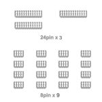 PC Cable Comb 3*24Pin+9*8Pin Clear