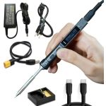 Original TS101 Upgraded from TS100 PD DC Programmable Pocket-size Portable Soldering Iron Station Kit for Field Repair (B2 Kit)