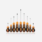 9PCS Comfortable Non-slip Handle Screwdriver Set with Magnetic TipsOrange/Black