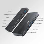 Unitek D1103A Displaylink Universal KVM Docking Station (USB-C 10Gbps + USB-A 10 Gbps + 2*USB-A 5Gbps + USB-C 5Gbps + 2*HDMI +