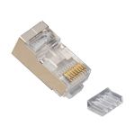 Platinum Tools 106208C (8P8C) Shielded Cat6 2pcRound-Solid 3 Prong 10/Clamshell