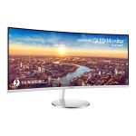 Samsung C34J791WTN CJ791 Series 34in LED LCD Monitor 3000:1 4ms HDMI/DisplayPort/USB White/Silver