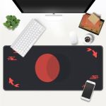 Koi Fish Sun Cloud Sunrise Desk Mat 900*400*3mm Black/Red