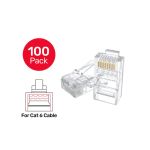 Unitek Y-OT19TP CAT6 RJ45 (8P8C) Connectors 100pcs/box gold-plated contacts Transparent