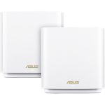 ASUS ZenWiFi AX 2PK White Tri-Band Mesh WiFi 6Whole Home System XT8 (W-2-PK)