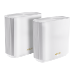 ASUS XT9 (W-2-PK) ZenWiFi XT9 AX7800 WirelessTri-Band Mesh Wi-Fi System (2-Pack White) Wi-Fi 6 802.11ax