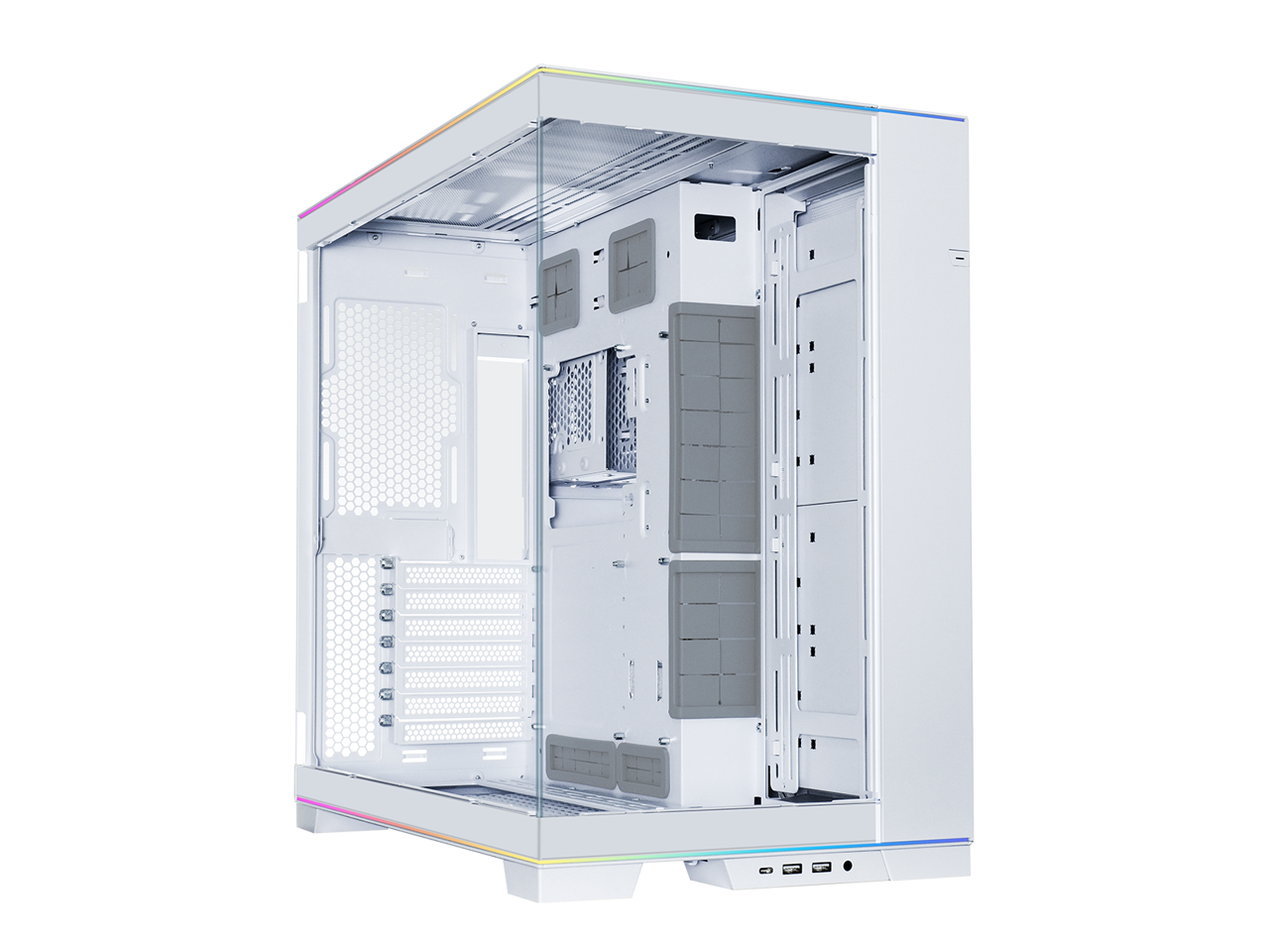 Lian-Li O11DERGBW O11 Dynamic Evo RGB WhiteE-ATX/ATX/Micro-ATX/Mini-ITX  Supported Steel/Tempered Glass