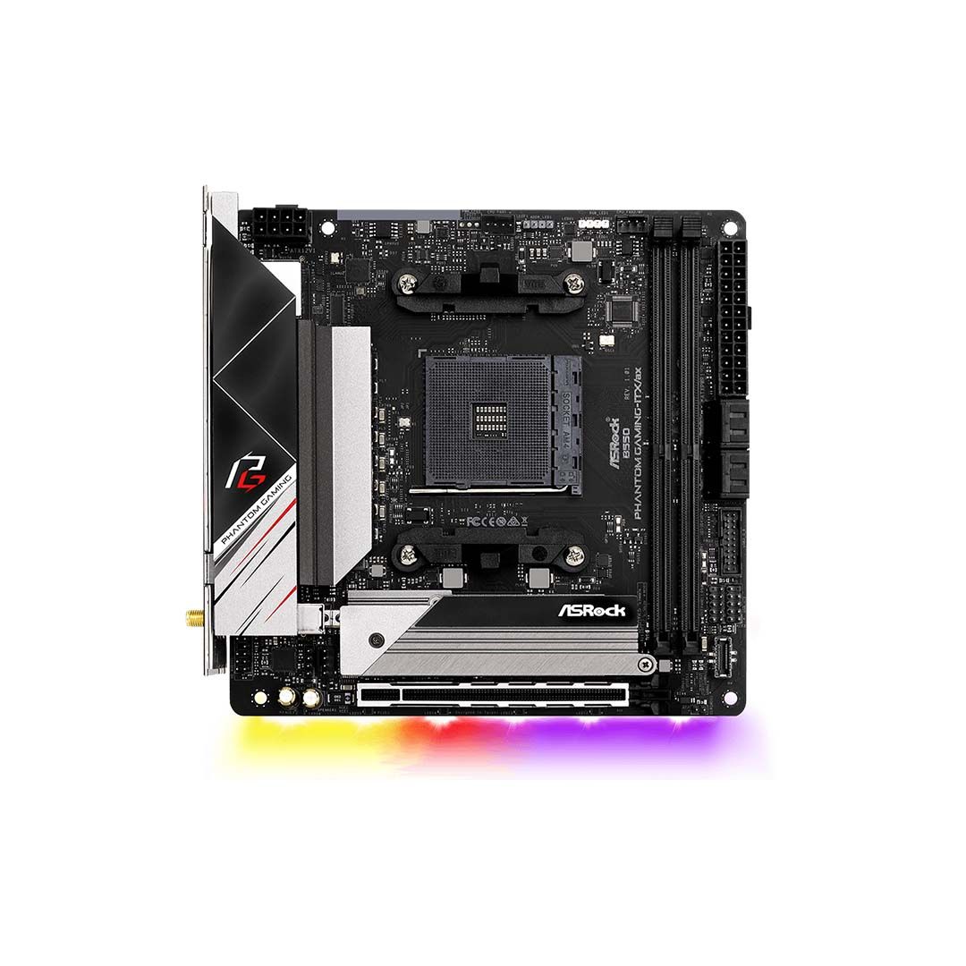 ASRock B550 PHANTOM GAMING-ITX/AX Mini-ITX Motherboard Socket AM4 Ryzen 3rd  Gen DDR4 5400 (Max 64GB) USB 3.2 Gen 2 2.5G LAN