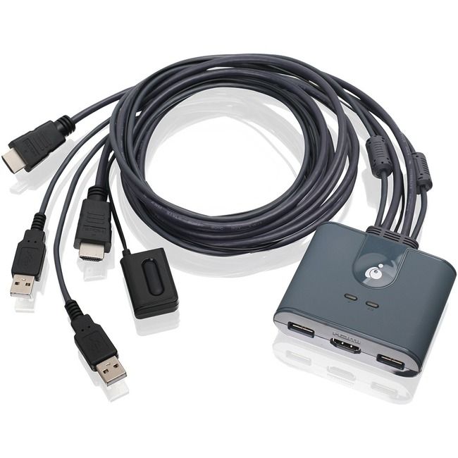IOGEAR - GUS432CA1KIT - 2x4 USB 3.0 Peripheral Sharing Switch with USB-C  Adapter