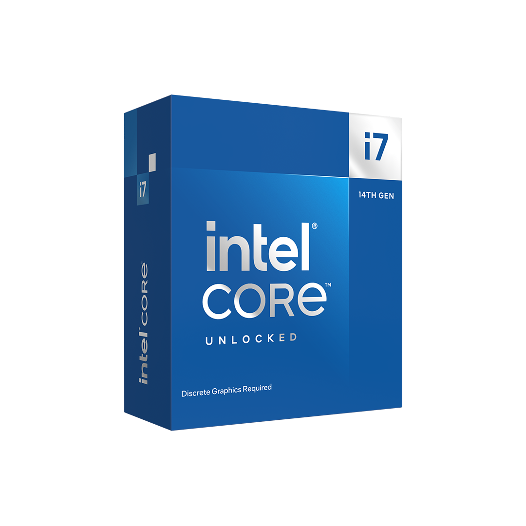 Intel Core i7-14700KF 14th Gen Processor 20 Cores 28 Threads (8 + 12)  3.4GHz Base Clock 5.6GHz Turbo 125W TDP