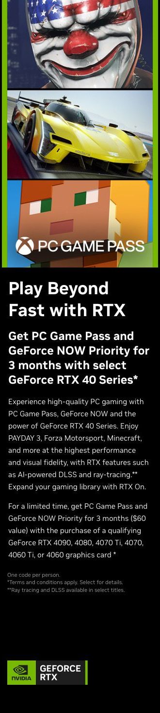 PC Game Pass with GeForce RTX 40 Series